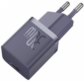 Зарядний пристрій Baseus GaN5FC mini 1C 30W Purple with Type-C/Type-C (P10110902523-00)