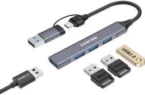 Фото: USB-хаб Canyon DS-02 Grey (CNS-TDS02G) № 5 | KTC