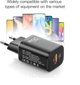 Фото: Зарядний пристрій Essager PD/QC 30W Chager Black (ECTPQS-ZTB01) № 7 | KTC