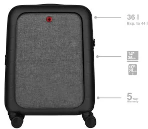 Фото: Валіза Wenger Syntry 36L Black/Heather Grey (610163) № 14 | KTC