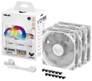Фото: Кулер ASUS TUF Gaming TR120 ARGB Reverse White 3 pcs (90DA00D3-B09020) № 15 | KTC