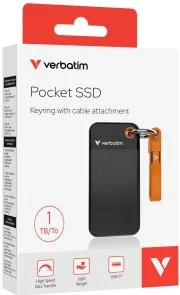Фото: Зовнішній SSD-накопичувач Verbatim Pocket 1TB Black/Orange (32193) № 3 | KTC