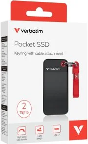 Фото: Зовнішній SSD-накопичувач Verbatim Pocket 2TB Black/Red (32196) № 3 | KTC