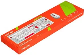 Фото: Комплект клавіатура+миша Canyon HSET-W5 Wireless White (CNS-HSETW5WT) № 6 | KTC