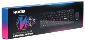 Комплект клавіатура+миша Maxxter KMS-WCM-02B-UA Wireless Black