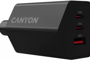 Фото: Зарядний пристрій Canyon Hexagon 65 QC PD GaN 65W Black (CND-CHAHEX65B) № 5 | KTC