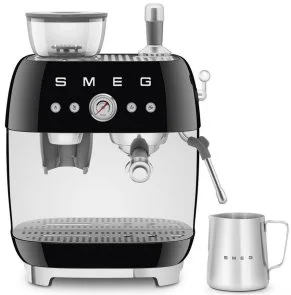 Фото: Ріжкова кавоварка Smeg Espresso coffee machine with grinder Black (EGF03BLEU) № 3 | KTC