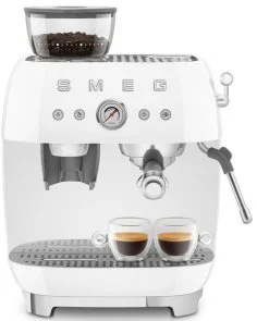 Фото: Ріжкова кавоварка Smeg Espresso coffee machine with grinder White (EGF03WHEU) № 2 | KTC