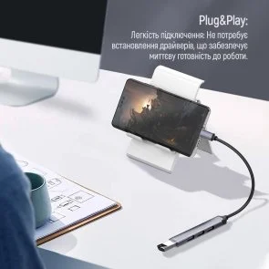 Фото: USB-хаб ColorWay USB-C 4in1 (CW-HUB04) № 9 | KTC