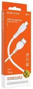 Фото: Кабель BOROFONE BX51 Triumph 2.4A AM / Lightning 1m White (6931474743909) № 4 | KTC