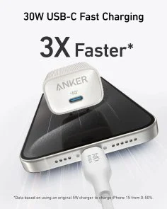 Фото: Зарядний пристрій Anker PowerPort 511 Nano IV 30W White (A2337G21) № 4 | KTC