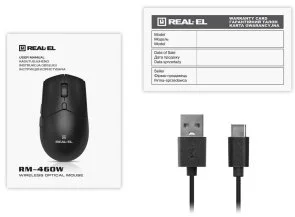 Фото: Миша Real-EL RM-460W Wireless Black (EL123200048) № 9 | KTC