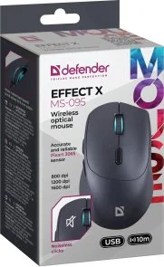 Фото: Миша Defender Effect X MS-095 Wireless Black (52095) № 6 | KTC