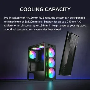 Фото: Корпус Cougar MX110 RGB Black with window № 12 | KTC