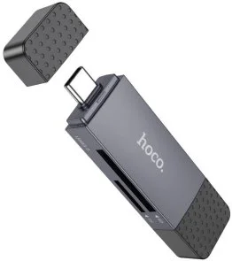 Фото: Кардрідер Hoco HB45 Spirit 2in1 USB3.0/Type-C Metal Gray (6942007620529) № 3 | KTC