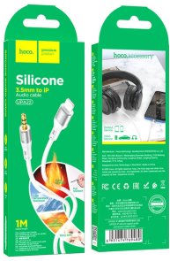 Перехідник Hoco UPA22 Lightning M / Jack 3.5mm 1m White (6931474769480)