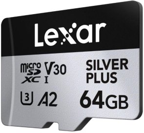 FLASH пам'ять Lexar Professional Silver Plus UHS-I A2 V30 Micro SDXC 64GB (LMSSIPL064G-BNANG)