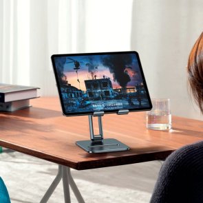 Універсальний тримач Baseus Desktop Biaxial Foldable Metal Stand for Tablets Grey (LUSZ000113)