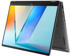 Фото: Ноутбук ASUS Vivobook 14 Flip TP3407AA-SG061X Matte Gray - 14" OLED 60 Гц / Intel Core Ultra 9 / 386H / DDR5 32 ГБ / PCI-E SSD 1 ТБ / Intel Graphics № 3 | KTC