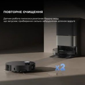 Фото: Робот-пилосос Dreame Bot X50 Ultra Complete Black (RLX85CE-4-BL) № 19 | KTC