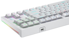 Клавіатура Aula F3032 KRGD Brown ENG/UKR White (6948391201757)