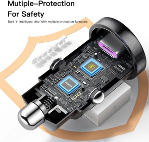 Автомобільний зарядний пристрій Essager Gyroscope Mini 45W Blue (ECCAC45-TL03-Z)