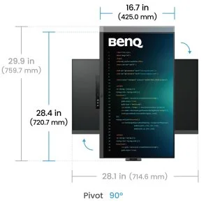 Фото: Монітор BenQ RD320UA Metallic Grey (9H.LMTLA.TBE) - 31.5" IPS / 3840×2160 / 60 Гц / Pivot / HAS № 19 | KTC
