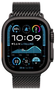 Ремінець Apple for Apple Watch 49mm - Titanium Milanese Loop Black - Medium (MXKG3)