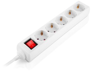 Мережевий фільтр Real-EL RS-Protect M 5/1.8m White (EL122300025)