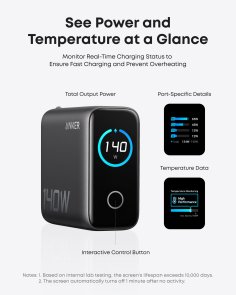 Зарядний пристрій Anker Laptop GaN Charge 140W Silver (B2697G41)