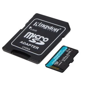 Фото: FLASH пам'ять Kingston Canvas Go Plus UHS-I U3 V30 A2 Micro SDXC 1TB with adapter (SDCG4/1TB) № 2 | KTC