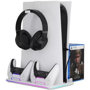 Підставка Canyon CS-51 RGB PS5 Charge White (CND-CSPS5W-1)