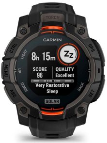 Смарт годинник Garmin Instinct 3 - 45 mm Solar Black with Black Band (010-02934-00)