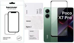 Фото: Захисне скло BeCover for Poco X7 Pro - Black (713415) № 2 | KTC