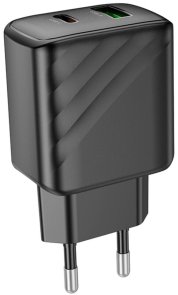 Зарядний пристрій Hoco CS23A Sunlight PD QC3.0 30W Black (6942007609944)