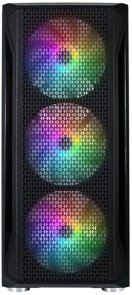 Корпус 1stPlayer X5-BK-4F1 Black with window