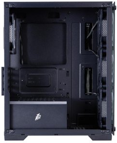 Корпус 1stPlayer X2-M-BK-4F7 Black with window