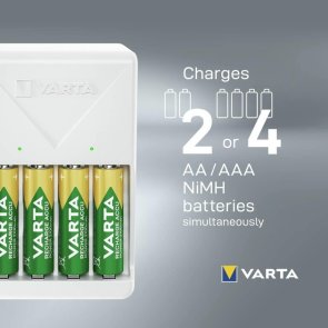 Зарядний пристрій Varta Plug Charger with 4xAA 2100mAh (57657101451)