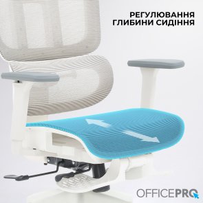 Крісло OfficePro Skyline Footrest OC750 White/Light Gray (OC750-W-LG-LG)