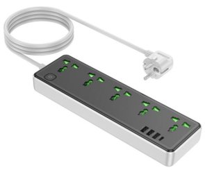 Мережевий фільтр Hoco AC13A Talento 4xUSB 5/1.5m Black (6942007607131)
