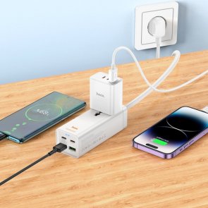 Мережевий фільтр Hoco AC10A Barry 4xUSB 1/1.5m White (6942007601689)