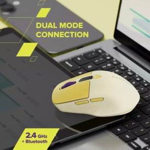 Миша Canyon MW-26 LCD Silent Dual Mode Wireless Yellow (CNS-CMSW26Y)