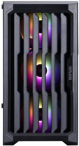 Корпус 1stPlayer H2-BK-4F7 Black with window