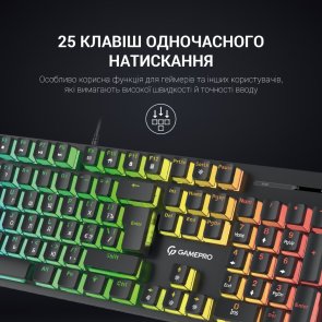 Клавіатура GamePro MK85R Red Switch RGB USB Black