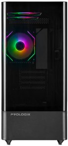 Корпус ProLogix Lumi GM-01AB Glass Black with window