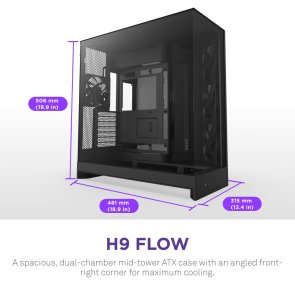 Корпус NZXT H9 Flow Black with window (CM-H92FB-01)