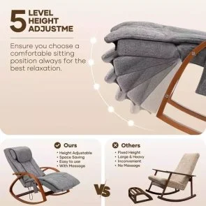 Фото: Масажне крісло-гойдалка Naipo Massage Rocking Chair (MGC-2300P) № 4 | KTC