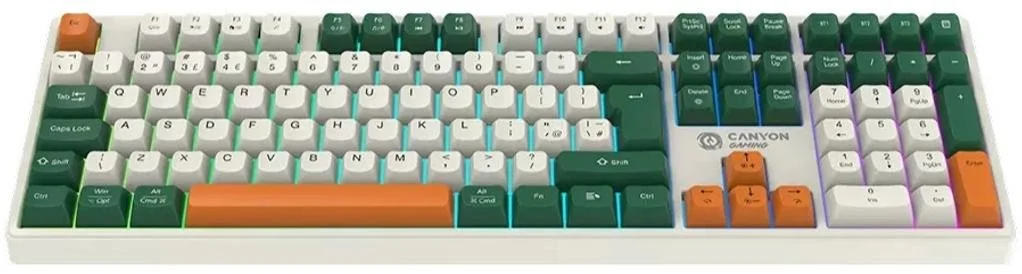 Фото: Клавіатура Canyon Shadder GKW-11 Brown Switches WL/BT/USB White (CND-SKBW11) № 2 | KTC