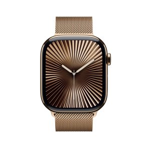 Смарт годинник Apple Watch Series 10 GPS Cellular - 46mm Gold Titanium Case with Gold Milanese Loop - S/M (MC7T4)