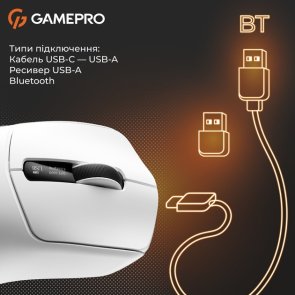 Миша GamePro Genesis Ranker WL/BT/USB White (GM012W)